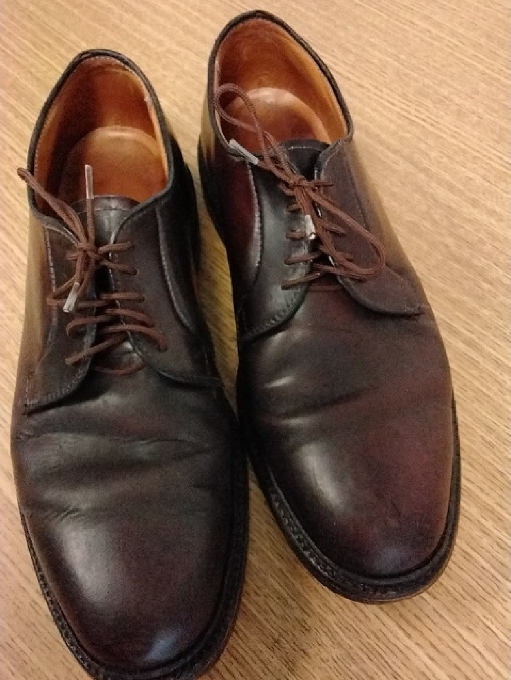 Alden Dark Brown Leather Derby Shoes Men's - Picture 4 of 8